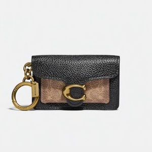 Mini Tabby Bag Charm In Signature Canvas